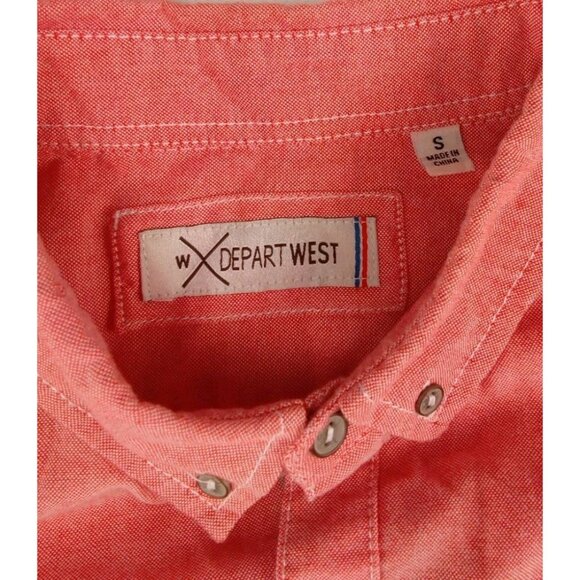 Mena Depart West Orange Button Up Shirt Size S Small - Picture 2 of 3